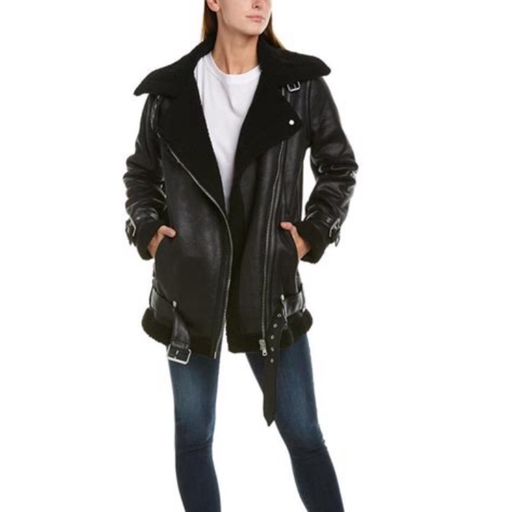 Avec Les Filles Black Biker Jacket